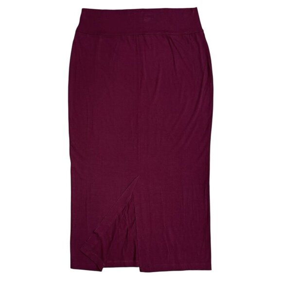 Eileen Fisher Deep Burgundy Midi Skirt - Picture 2 of 5